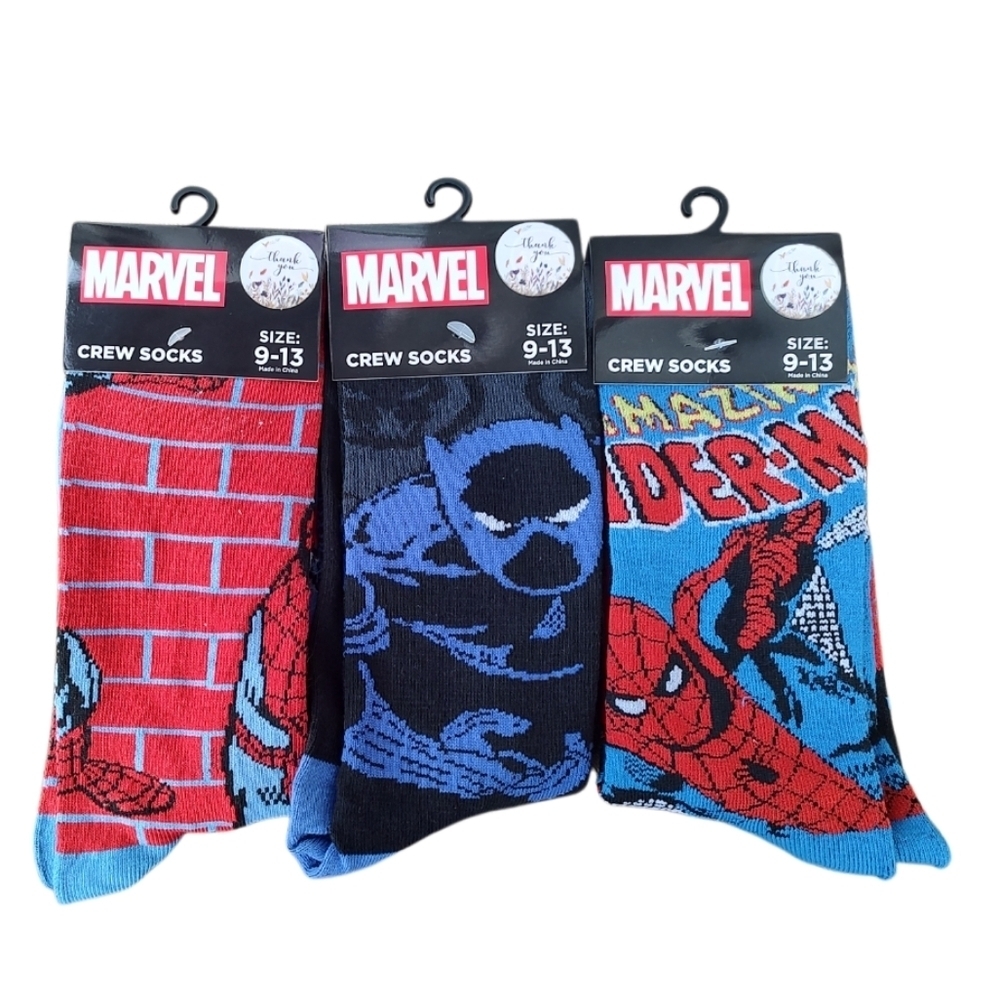 Spiderman & Black Panther CrewSocks